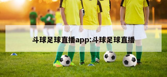 斗球足球直播app:斗球足球直播